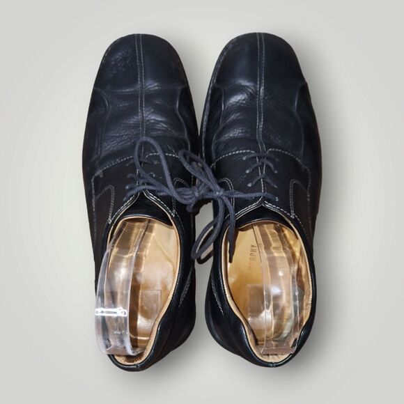 Johnston & Murphy Shuler Bicycle Oxfords Leather 20-7222 Black Lace up 10 - Picture 3 of 15